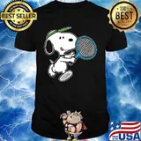 Official snoopy playing badminton shirt