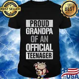 Official teenager Grandpa 13th birthday Grandpa party gifts shirt