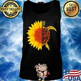 Official Turtle sunflower s Tank top