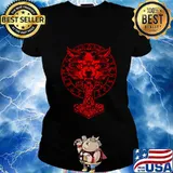 Official vikings wolf runes s Ladies tee