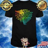 Once a nurse always a nurse no math where you go or what you do you can never truly get out of nursing it's like the mafia you know too much color shirt