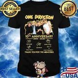 One direction 10th anniversary 2010- 2020 signature thank you for the memories shirt