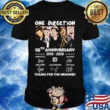 One direction 10th anniversary 2010 2020 signature thanks for the memories shirt