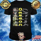 Oregon duck basketball players signatures shirt