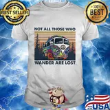 Peace bus not those who wander are lost vintage retro shirt
