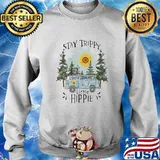 Peace bus stay trippy little hippie sunflowers s Sweater