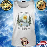 Peace bus stay trippy little hippie sunflowers s Tank top