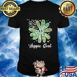 Peace hippie soul flower stars shirt