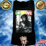 Peace love bob marley playing guitar s Tank top