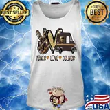 Peace love deliver ups logo diamond s Tank top