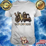 Peace love deliver ups logo diamond shirt