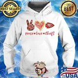 Peace love kansas city chiefs football logo s Hoodie