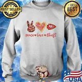 Peace love kansas city chiefs football logo s Sweater