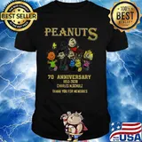 Peanuts 70 anniversary 1950 2020 charles m.schulz thank you for the memories shirt
