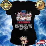 Philadelphia phillies legends baseball signatures s Ladies tee