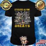 Pittsburgh steelers all time greats players signatures shirt