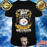 Pittsburgh steelers girl hated by many loved by plenty heart on her sleeve fire in her soul and a mouth she can't control shirt