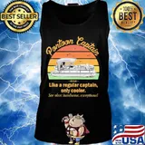 Pontoon captain like a regular captain only cooler vintage retro s Tank top