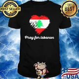 Pray for lebanon heart shirt