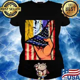 Pull the american flag happy independence day s Ladies tee