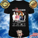 Rage against the machine 30th anniversary 1991 2021 thank you for the memories signatures shirt