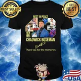 Rest in peace 43 rip chadwick Boseman thank you for the memories signature shirt