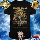 Robert plant 55th anniversary 1965 2020 thank you for the memories signature shirt