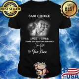 Sam cooke 1931 1964 thank you for the memories to your name signature shirt