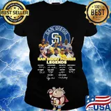 San diego padres legends baseball signatures s Ladies tee