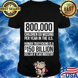 Save Our Children End Child Trafficking Awareness Stats T-Shirt