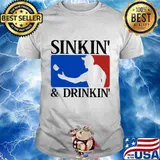 Sinkin and drinkin baseball shirt