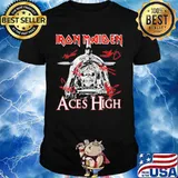 Skeleton iron maiden aces high shirt