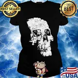 Skull halloween horror characters s Ladies tee