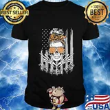 Skull leopard I do what i want American Flag shirt