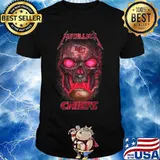 Skull metallica kansas city chiefs football shirt