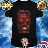 Skull metallica san francisco 49ers football shirt