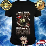 Skull sweat dries blood clots bones heal on the strongest men become tow truck operators shirt