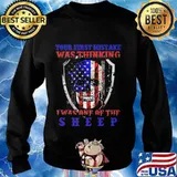 Skull your first mistake was thinking i was one of the sheep american flag happy independence day s Sweater