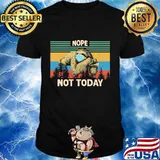 Sloth face mask Nope not today vintage retro shirt