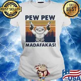 Sloth guns pew pew madafakas vintage retro s Ladies tee