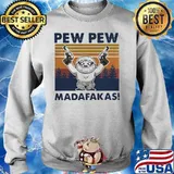 Sloth guns pew pew madafakas vintage retro s Sweater