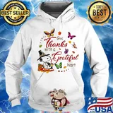 Snoopy and butterflies give thanks with a grateful heart s Hoodie