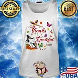 Snoopy and butterflies give thanks with a grateful heart s Tank top