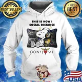 Snoopy and woodstock this is how i social distance bon jovi s Hoodie
