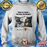 Snoopy and woodstock this is how i social distance bon jovi s Sweater