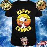 Snoopy happy camper vintage retro shirt