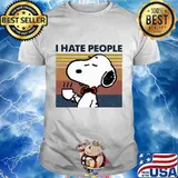 Snoopy i hate people vintage retro shirt