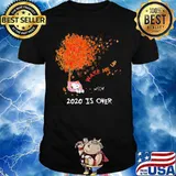 Snoopy wake me up 2020 is over maple leaves tree shirt