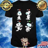 Snoopy wear mask no yes shirt