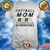 Softball mom 2020 the one where they were quarantined mask shirt